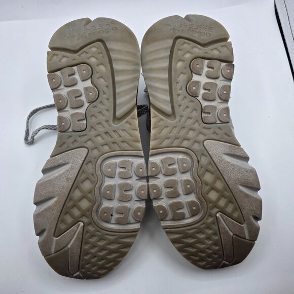 Adidas Nite Jogger Gold Metallic Boost EVM Mens Sise 9 Gray Shoes Athletic Walk